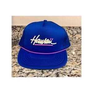 Vintage Hawaii Hawaiian Headwear Snapback Baseball Trucker Hat Puff Print